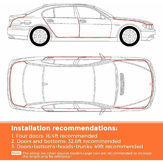 5M/16ft U Shape Rubber Seal Car Door Edge Guard Molding Trim Protectors Strip
