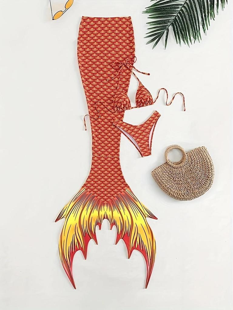 2025 Mermaid Tail Swimsuit Set: European & American Style, Adult Sexy Bikini for Parties
