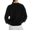On Sweatshirts Women's Black Crew Neck Moderate Straight Fit (Unisex) Sweatshirts 1WF30380553 | Black