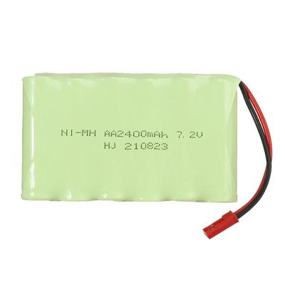 Rechargeable Ni-MH Battery 7.2V 2400mAh AA JST Plug | Long-Lasting Power for RC Trucks, Cars
