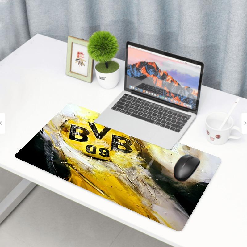 Borussia Dortmund Druck Mauspads, Anti-Rutsch Schreibtisch-Tastaturmatte, für PC Laptop Gaming Arbeiten Tägliche Nutzung, Coole Festival Überraschungsgeschenk
