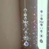 Crystal Moon & Sun Wind Chime with Diamond Prism Vibrant Rainbow Dream Catcher for Home and Garden Decor