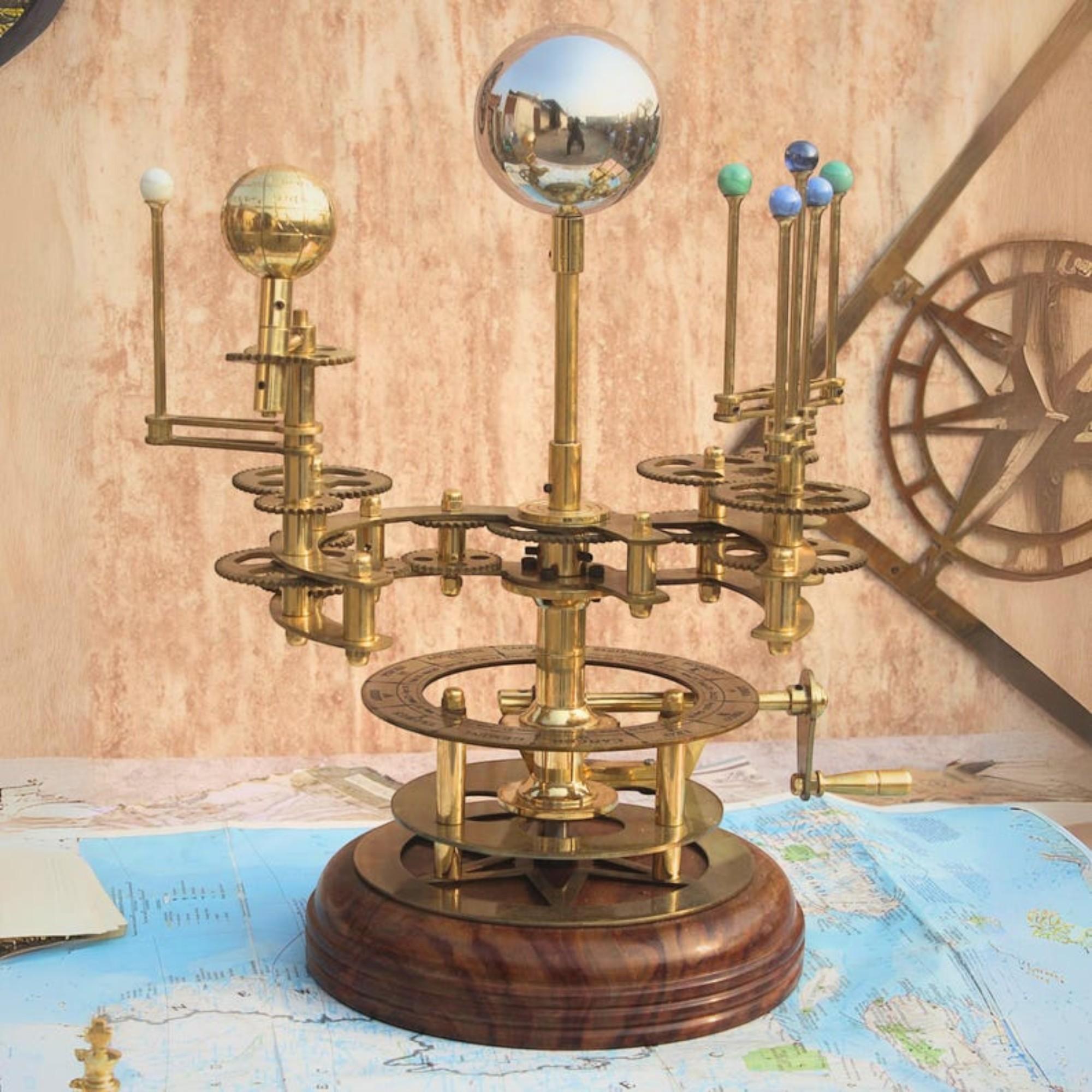 

Оррери в винтажном стиле, французский антикварный декор, лучше всего для рождественской экспозиции