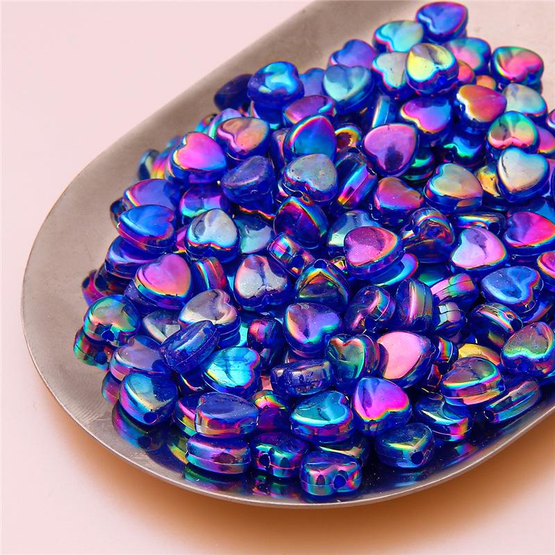Handmade Beads Acrylic Color-plated Beads Handmade DIY Beaded Earrings Bracelet Cell Phone Chain Accessories Materials Loose Beads Making Accessories