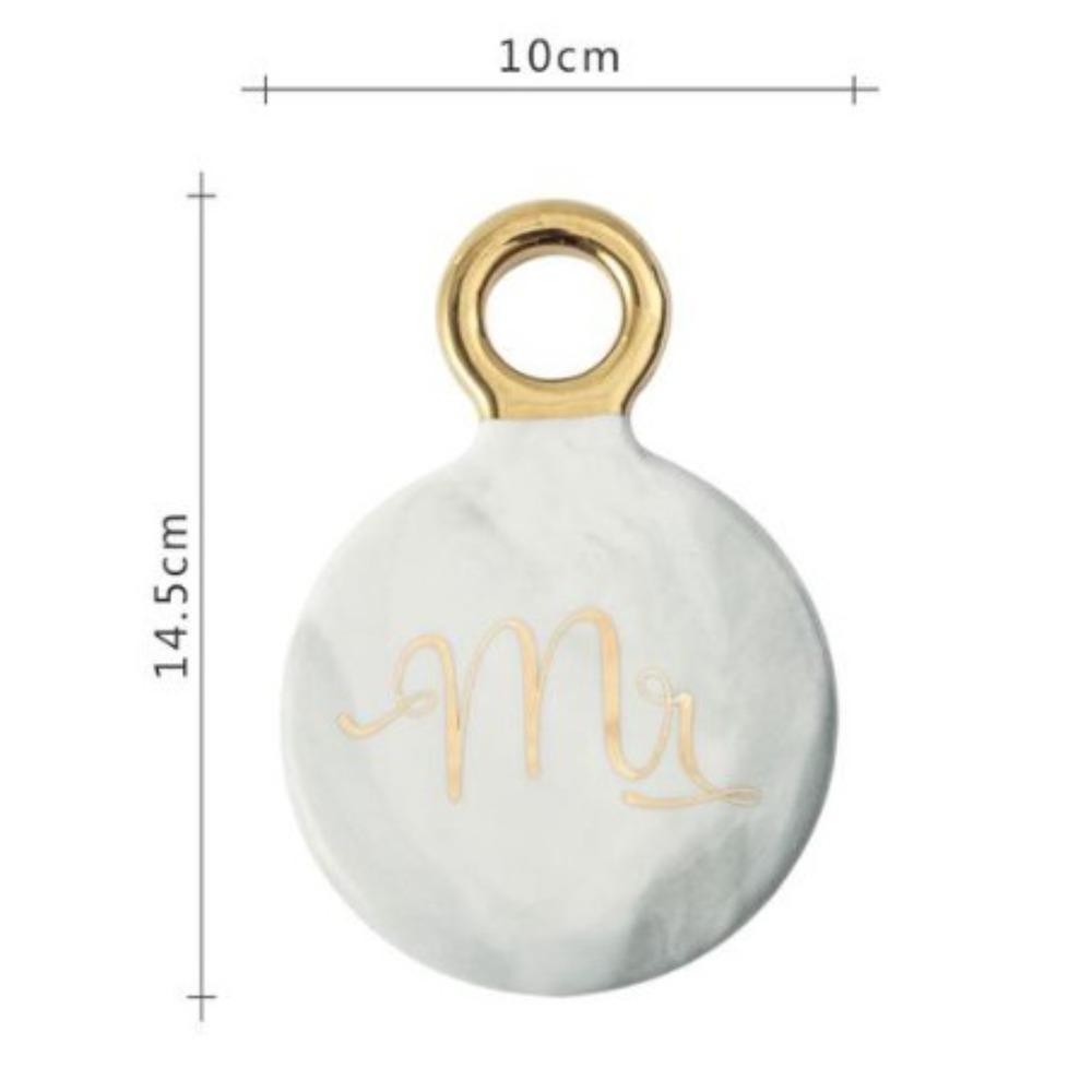 Homlly Keii Gold Mr. and Mrs. Marble Coaster Mr