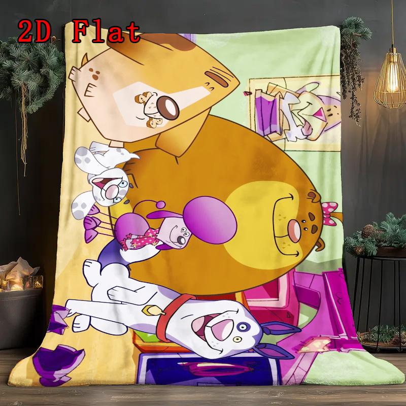 Escola pra cachorro 2D Flat Pattern Flannel Blanket High quality All Seasons Warmth and Comfort Perfect for Christmas Gifts.