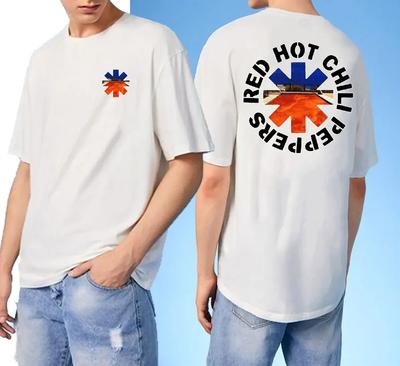 2024 Nieuwe Aankomst Red Hot Chili Heren T-shirt Peppers Heren Dubbelzijdig Bedrukte T-shirts Hoge Kwaliteit Korte Mouw Tee Harajuku Tops