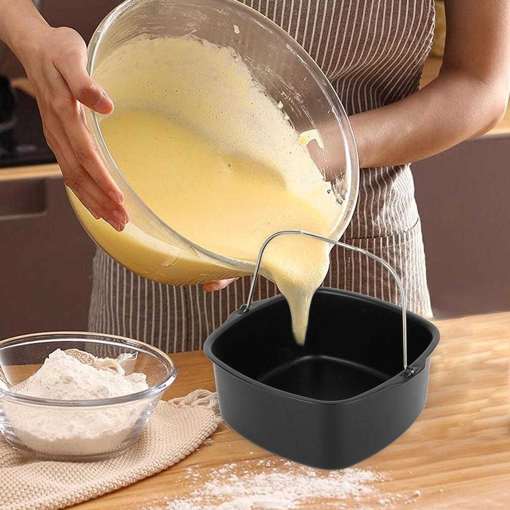 Air Fryer Cake Pans 7/8inch Non-stick Baking Tray Basket Cake Molds Heat Resistant Kitchen Cooking Tool Airfryer Accessories