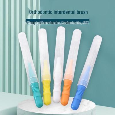 Periuțe interdentare de unică folosință multicolore, scobitori pentru igiena orală