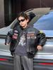 Herbst 2025 Trendige Jungen-Jacke aus besticktem PU-Leder - Retro-Stil-Unisex-Oberbekleidung