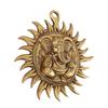 100% Pure Brass God Ganesha With Surya Chakra Ganesh Murti, Large Wall Hanging
