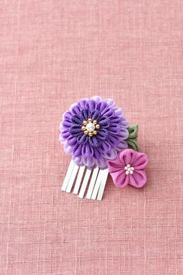 Takagi Fiber Kyoto Chirimen Tsumami Zaiku Lovely Brooch LH-459