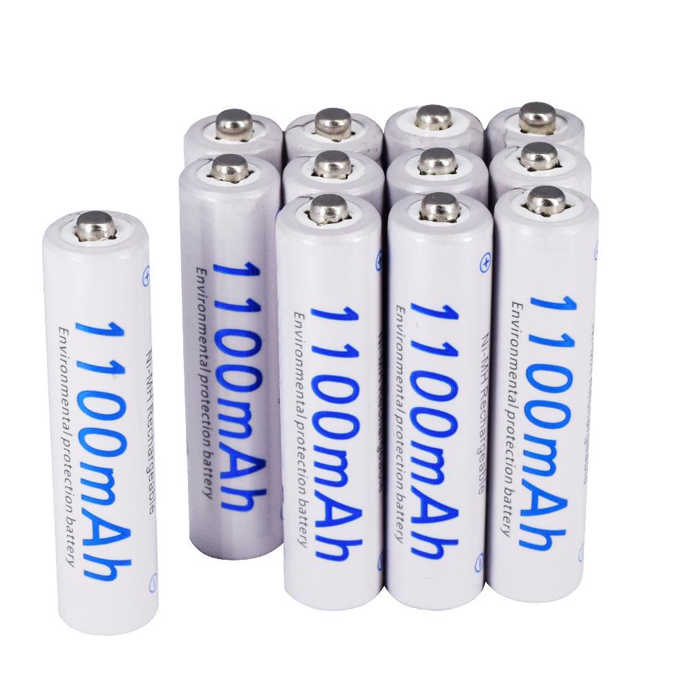 PALO 4-12pcs AAA 3A rechargeable battery ni-mh 1.2V 1100mAh + 4 slots USB smart fast charger for AA AAA battries