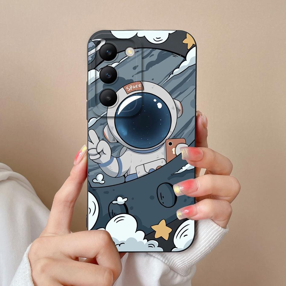 For Vivo V30 Lite V30E V30SE Phone Case Cool Bear Full Coverage Anti Drop Bumper For Vivo V30Lite V30 SE Liquid Silicone Fundas