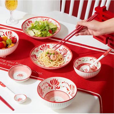 Gong He Jing Pin Twin Lotus Wedding Tableware Gift Set