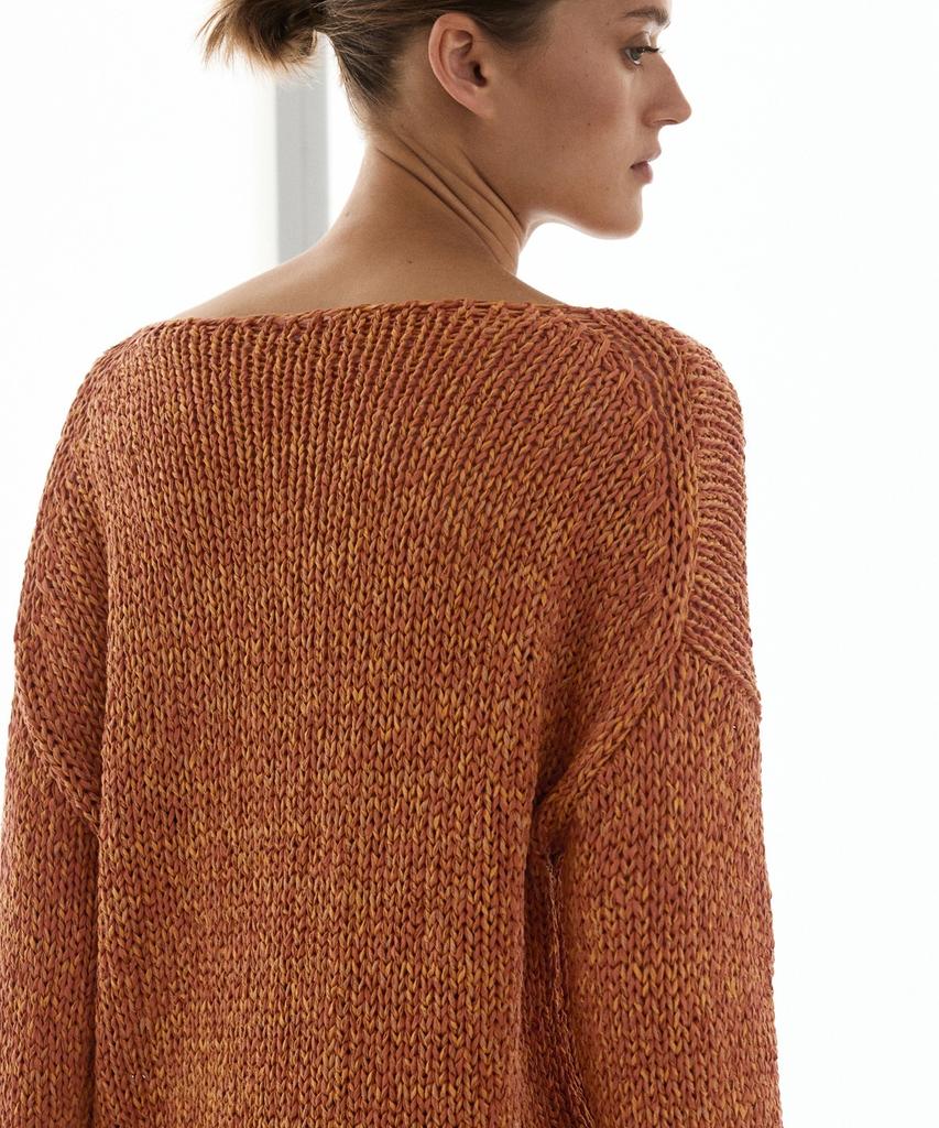 Masimodutti Cotton Blend Open Knit Sweater