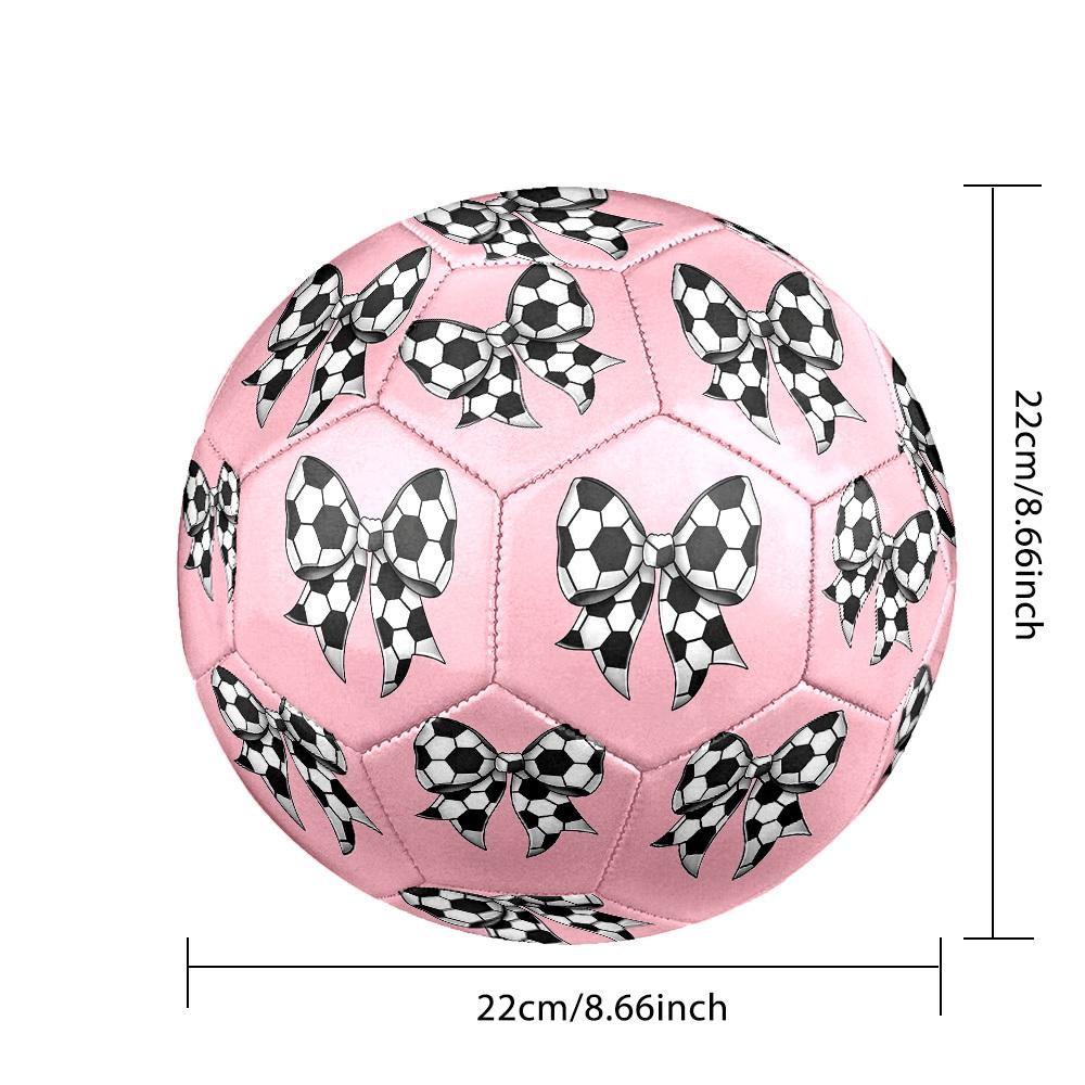 1pc Soccer Ball Bow Theme Soccer Ball Football, Size 5, Lightweight PVC, Outdoor Training Soccer Ball,Gift j614100