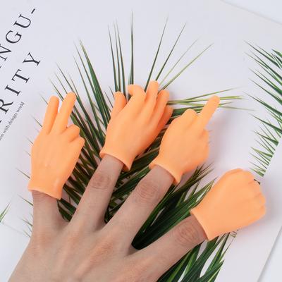 6 lustige Mini-Fingerhand-Gestenspielzeuge, neckische Katzen-Mini-Finger-Handpuppen aus Gummi, originelles Halloween-Geschenk für Kinder