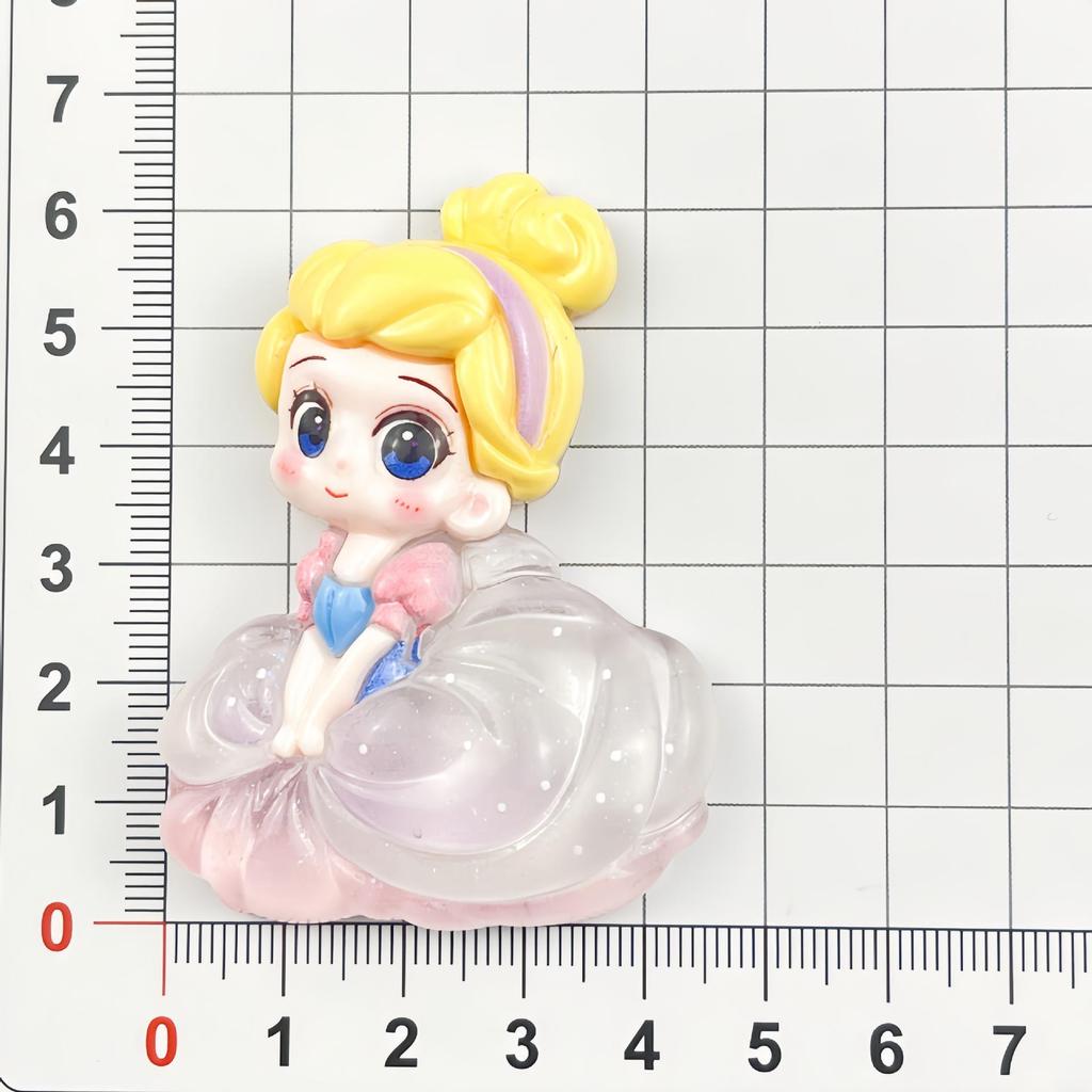 Luminous Mermaid Princess Resin Accessories: DIY Cream Glue Hair Clip & Magnet Material
