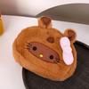 Japanese Cute Cat Plush Pencil Case: High Capacity Student Stationery Bag