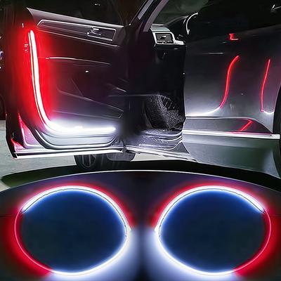 Anti Collision White Red Flash LED Auto Strobe Light Car Doors Parking Streamer Warning Strip Signal Lamps Lighting Multipurpose