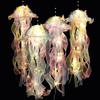 1PC Gradient Jellyfish LED Night Light Handmade Pendant Festival Decor Courtyard Indoor Outdoor Hanging Colorful Lamp Ornament