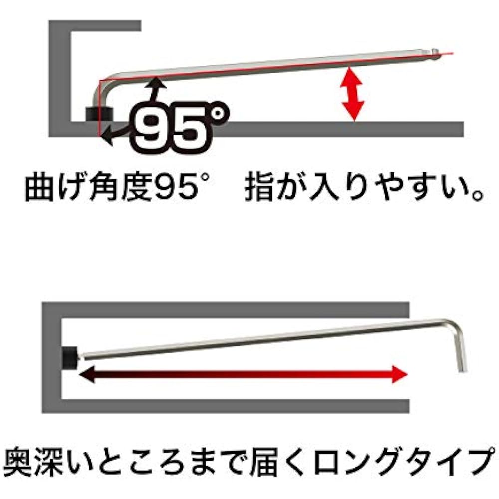 VESSEL (VESSEL) Hexagon Bar Ball Point L Type Wrench Short Shaft Long Type Opposing Side 3mm 8200...