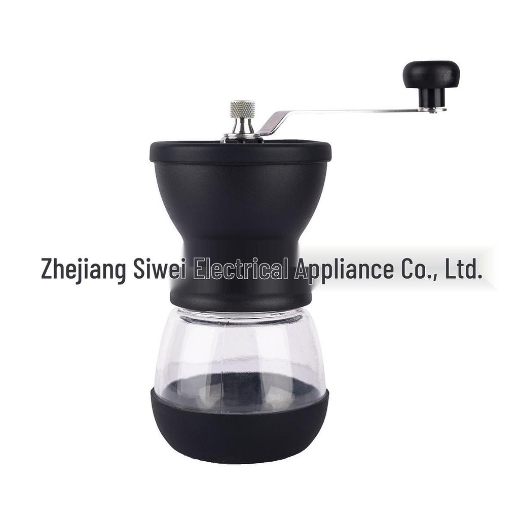 Compact Hand-Crank Coffee Grinder - Portable Manual Ceramic Burr for Home Use