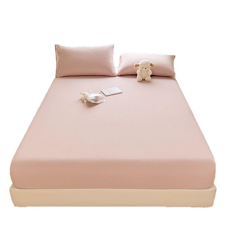 Xiaozhu Cotton Plain Bed Sheet, Delicate Fabric, Elegant Solid Color, Comfortable Fit, Good Choice for Bedroom, More Comfortable Sleep
