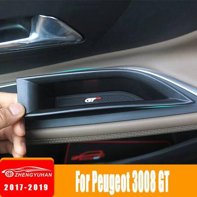 Scatola Portaoggetti Maniglia Porta Anteriore Auto Contenitore Vassoio Organizzatore Accessorio Auto Per Peugeot 3008 GT 5008 2017 2018 2019