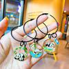 National Style Adorable Panda Bamboo Keyring Exquisite Metal Gift For Couples And Friends