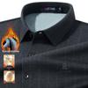 MONTAGUT Men's Striped Cashmere Blend Warm Shirt