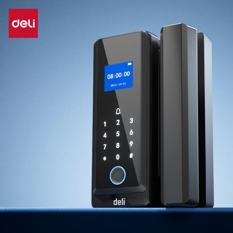 Deli Smart Fingerprint & Password Glass Door Lock AL210
