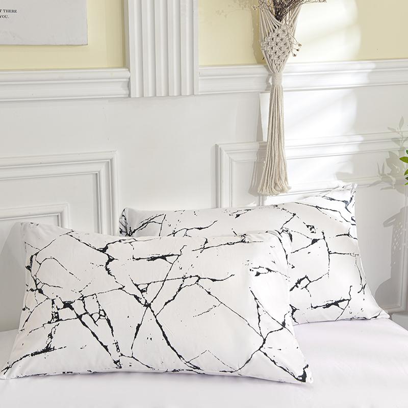 Printed Pillow Cover 2pcs Pillowcase 48x74cm Pillow Sham for Home Bed Pillowslip Rectangle Cushion Cover funda almohada