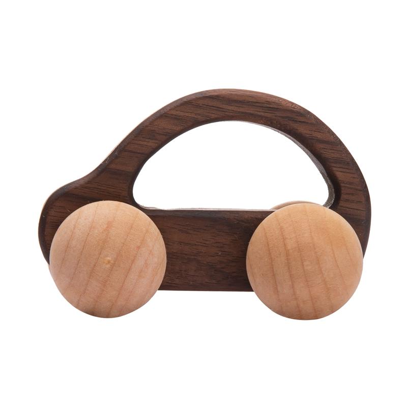 Wooden Baby Dragging Stars Moon Surround Car Beech Baby Toys Car Montessori Toys Hand Coordination Toy Handmade Decoration Gifts