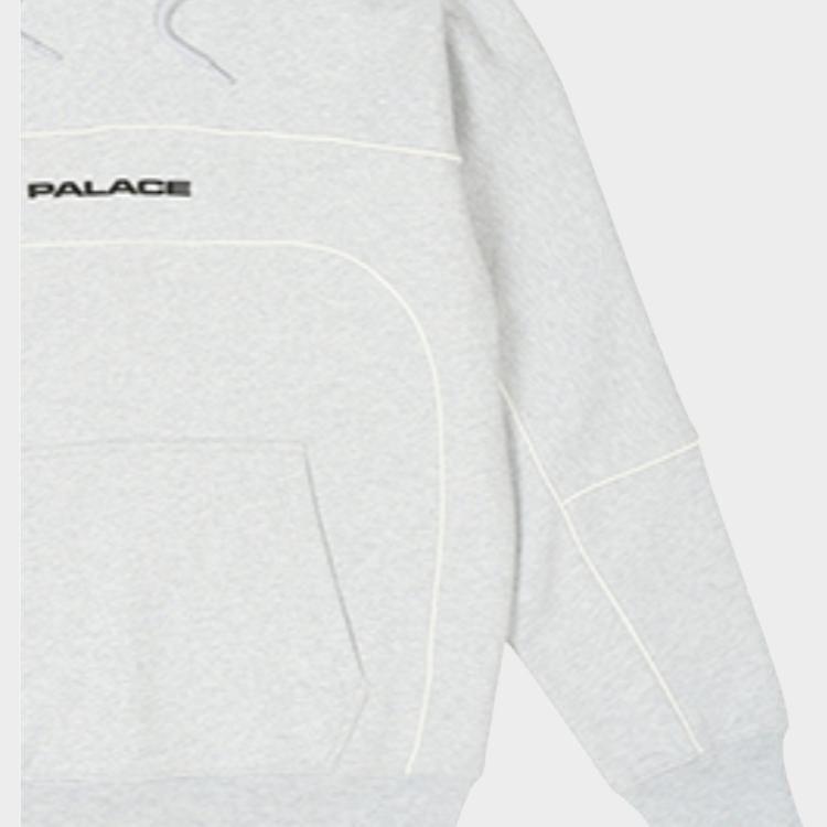 Palace Track Hood Grey Marl Unisex Tops P25CS020