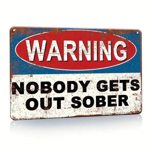 

VintageStyle Metal Warning Sign Humorous Home Bar Wall Decor NEWAluminum 20x30cm（7.8x11.8inch）