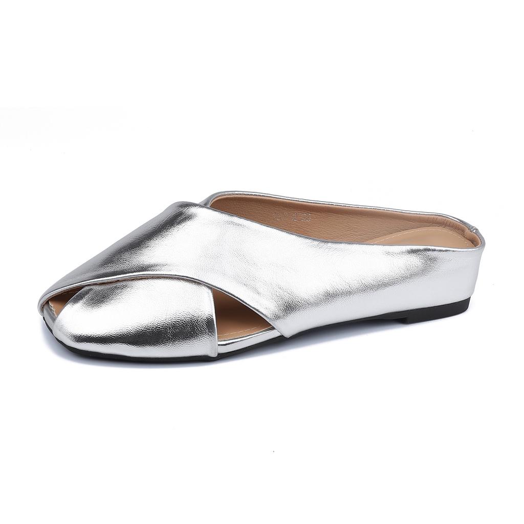 Autumn new thick-soled bag head cool slippers women's wear high-end temperament fashion inner height-increasing single shoes women's summer