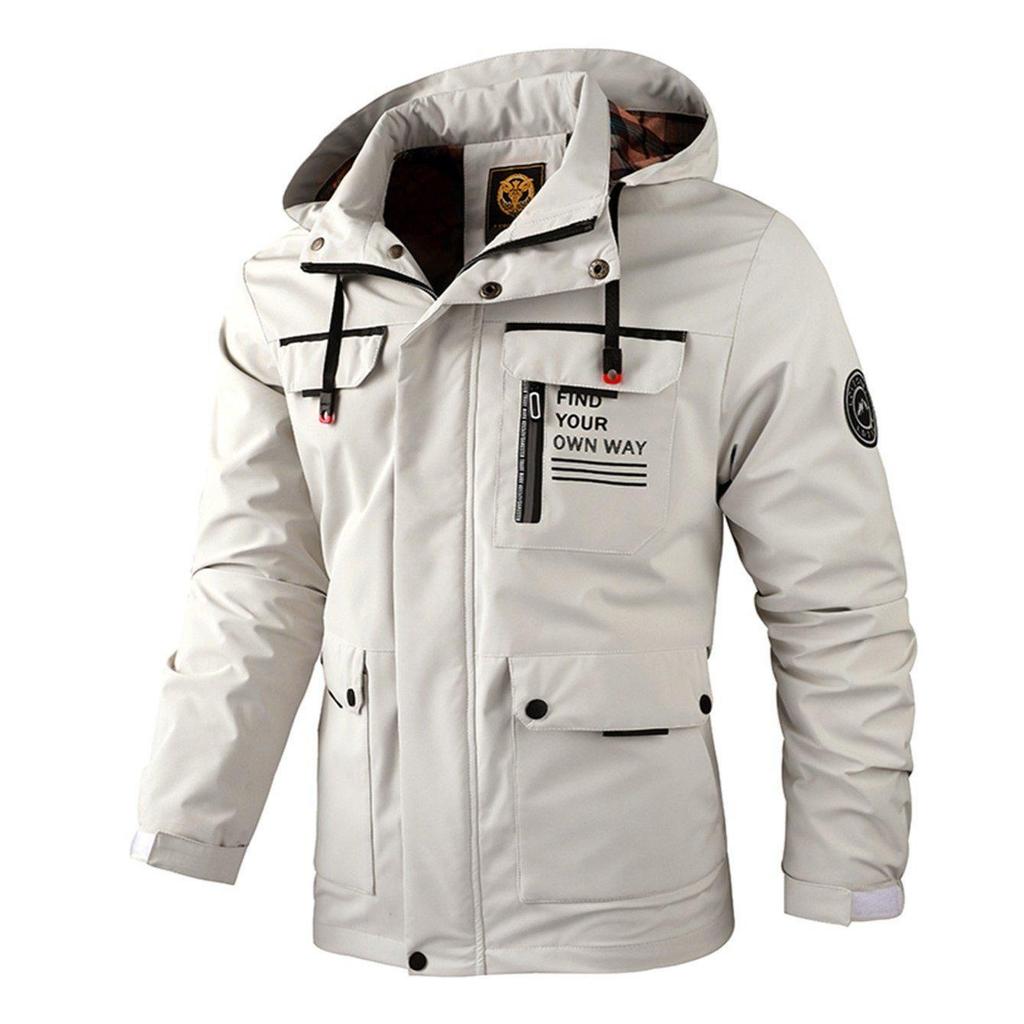 Herrenmode Lässige Windjacke Bomberjacke Wasserdichte Outdoor-Sportjacke