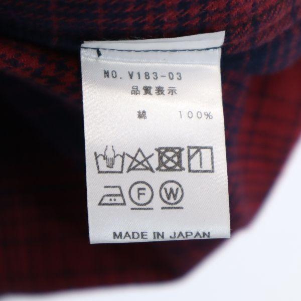 unused VAST222 18AW made in Japan Check Pattern Long sleeve Shirt jacket Men's Used