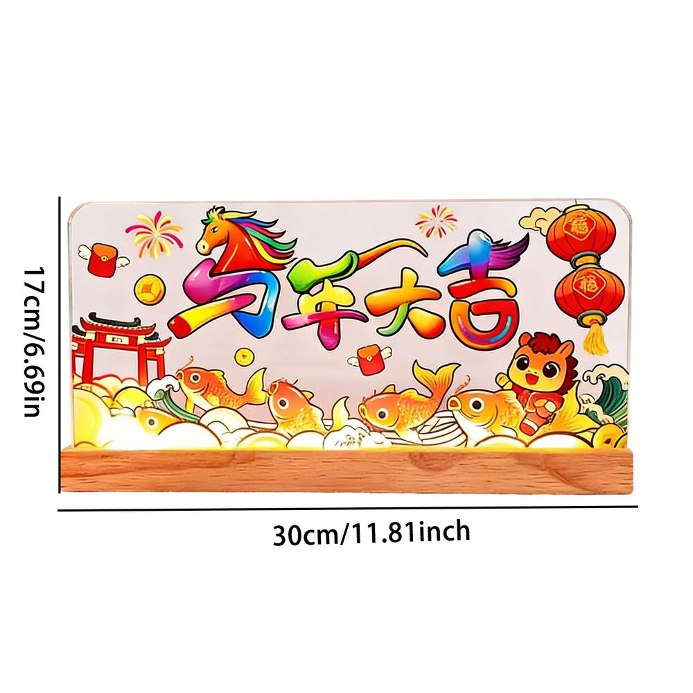

Happy New Year Decorations 2026 USB Powered Chinese Year Of The Horse Party Decorations For Home Living Room Office School