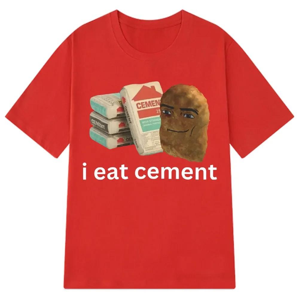 

I Eat Cement Funny Chicken Nugget Printed Meme Tshirt Women Casual Tshirts Harajuku Streetwear Summer Woman Clothing S