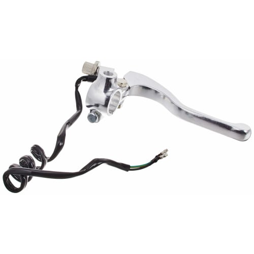 KITACO Right Lever & Holder Set (Short/Mirror Holder Included) Monkey etc. Silver 525-0701101