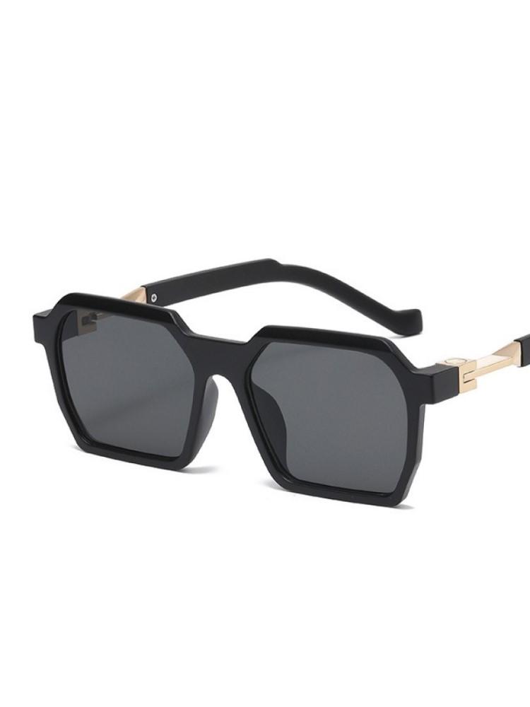 Men Women Vintage Square Sunglasses Polygon Sun Glasses Big Frame Fashion Eyewear Classic Geometry Rectangle Shades