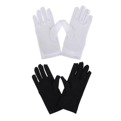 Hot Sale 1 Pair Cotton Gloves Khan Cloth Solid Gloves Rituals Play White /black Gloves