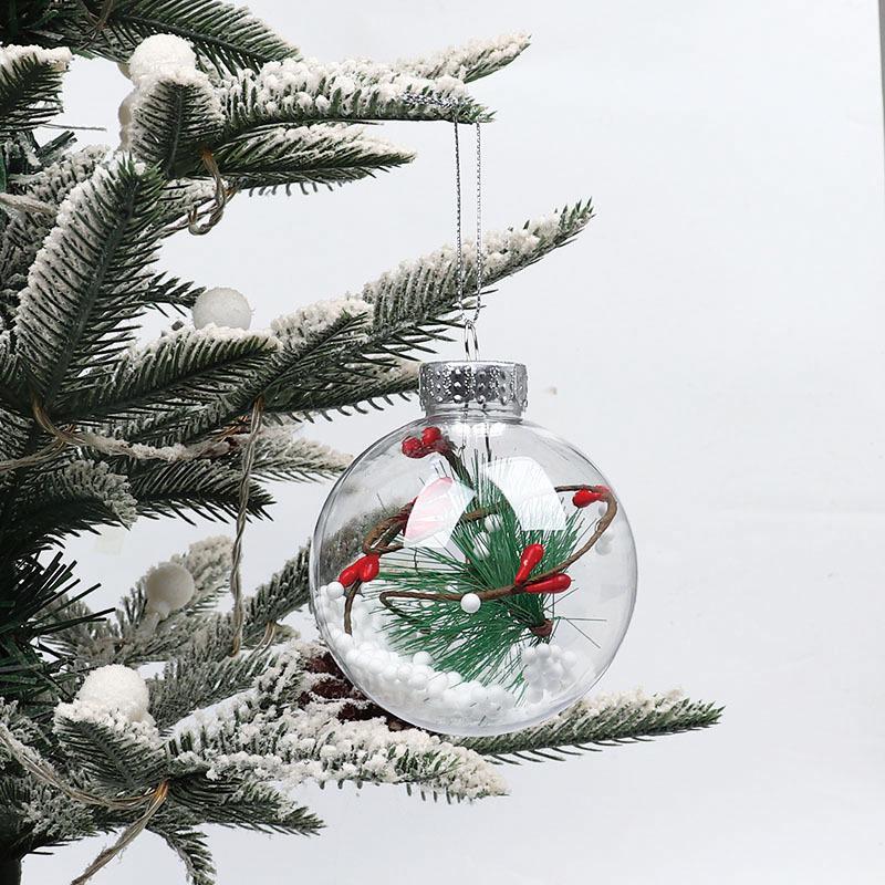 8cm Transparent and Drop-Resistant Colorful Christmas Ball Ornaments - Set of 24 for Tree and Window Decorations