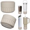 Plastic Water Cup Bottom Protector Water Bottle Protective Boot Sleeve with Non-slip Suction-Cup Bottom Anti-scalding Flask Cup Bottom Bumper Cup