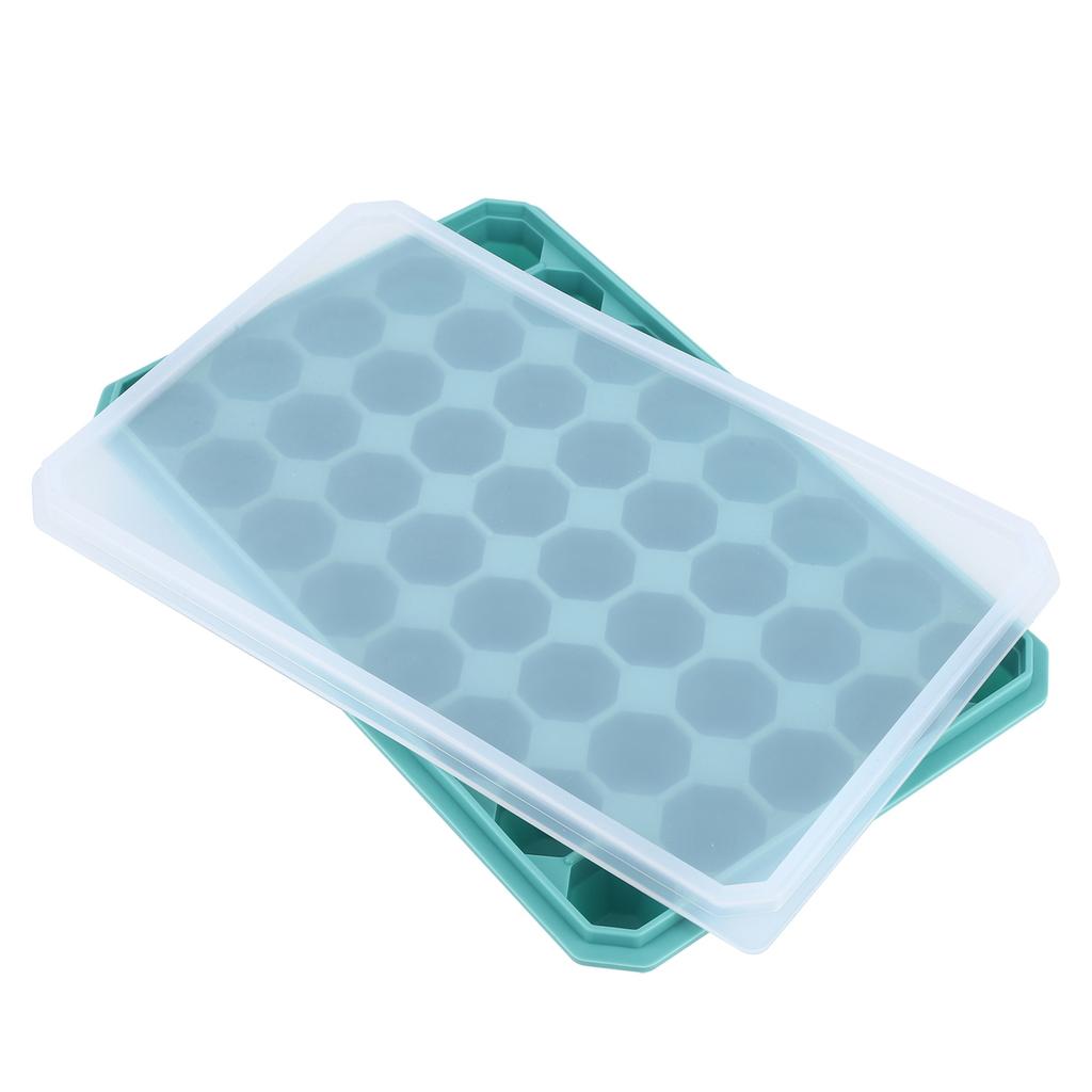 40 Grids Silicone Ice Cubes Tray Mould Mold DIY Ice Maker with Removable Lid Kitchen AccessoriesGreen