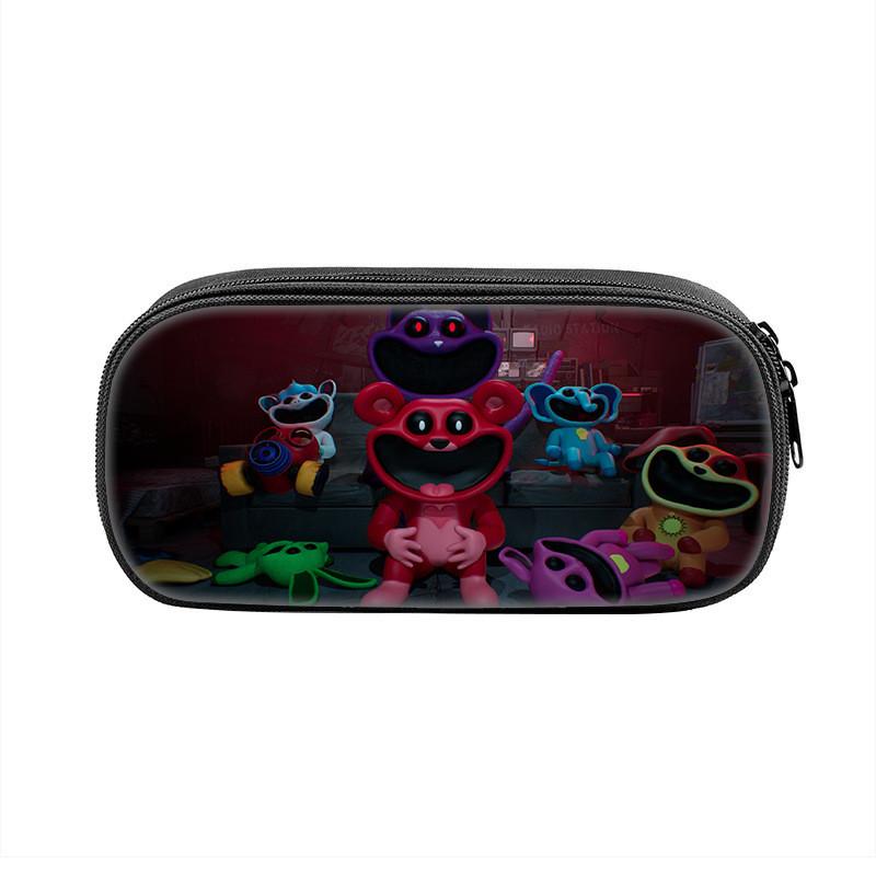 Smiling Critters Cartoon Pencil Case Nylon Kids School Supplies Storage For Children
