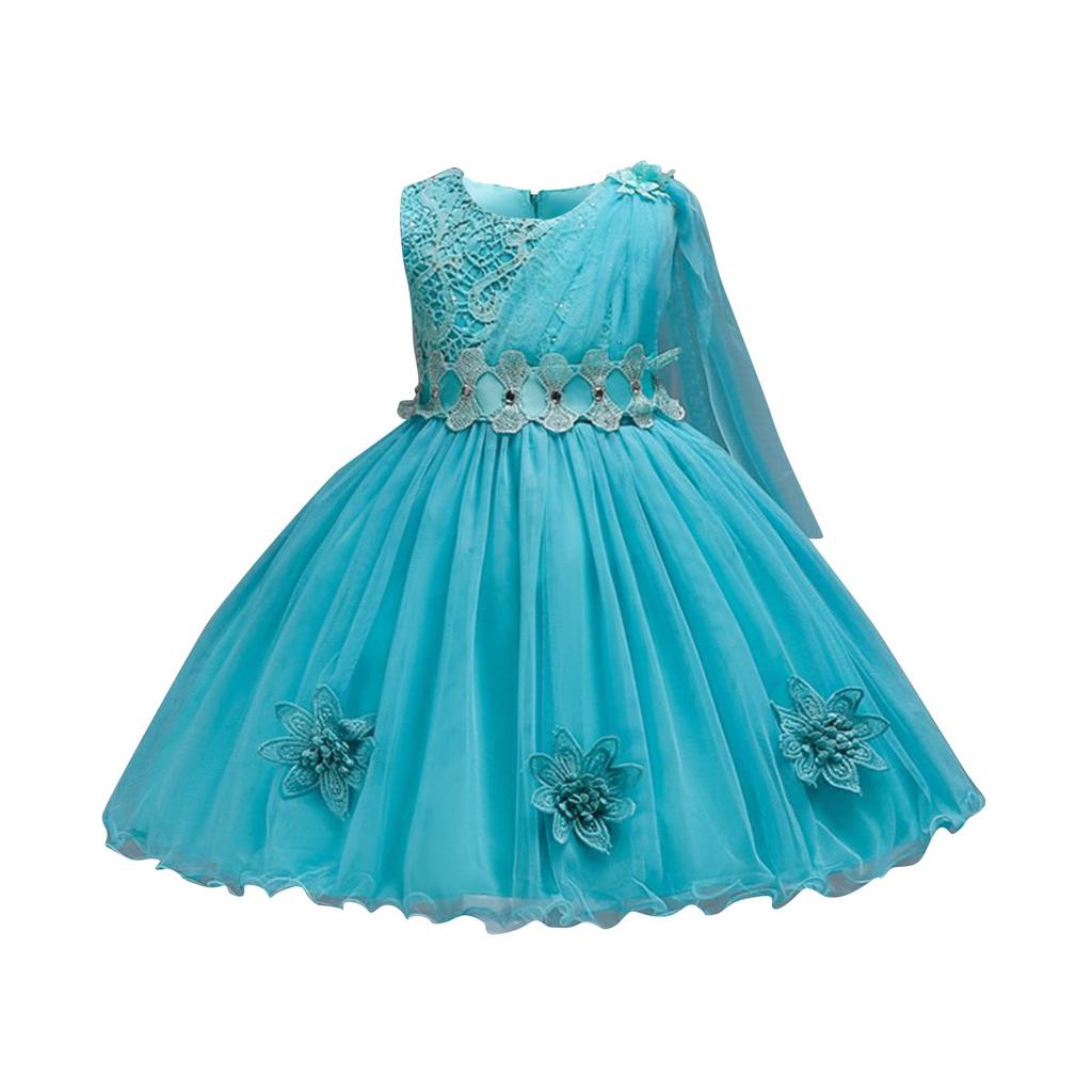 Toddler Kid Girl Lace Sleeveless Princess Gown Party Tulle Dress Cosplay Clothes